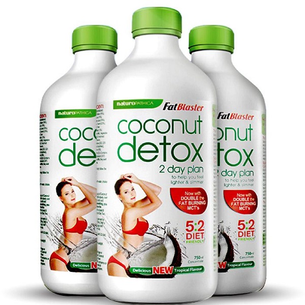 Nước detox giảm cân Naturopathica fatblaster coconut detox 750ml